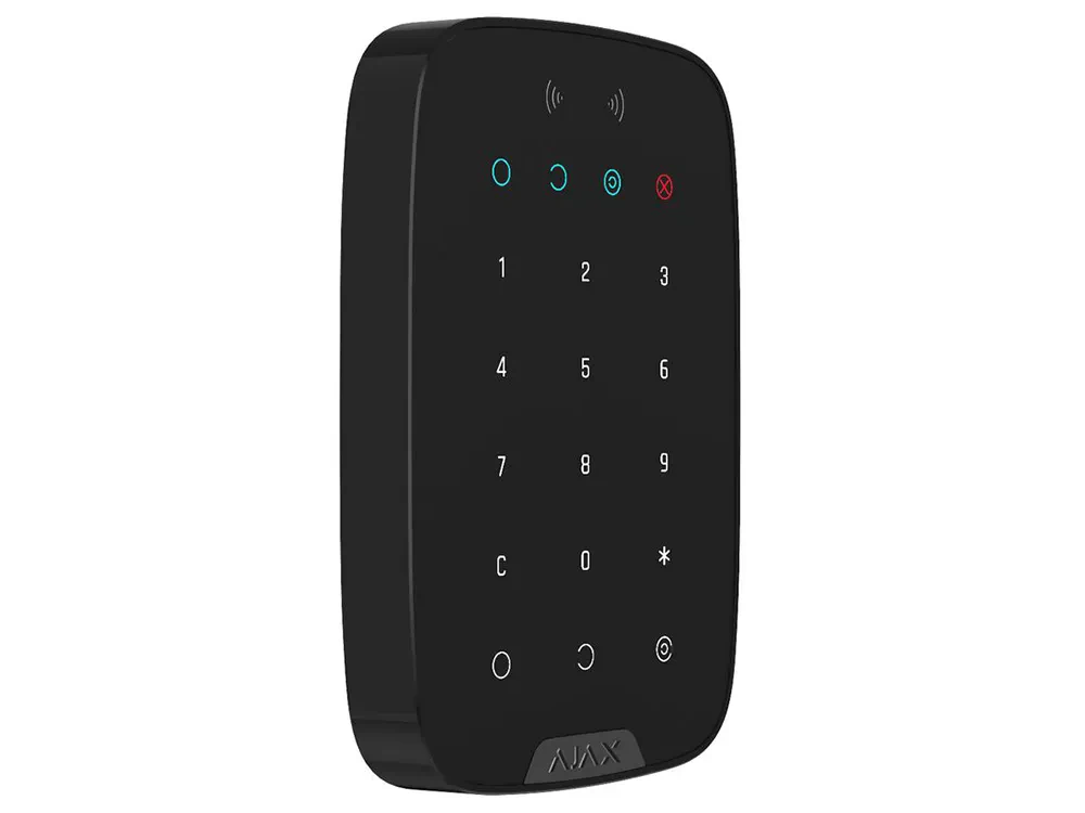 Беспроводная сенсорная клавиатура Ajax KeyPad, Чёрный