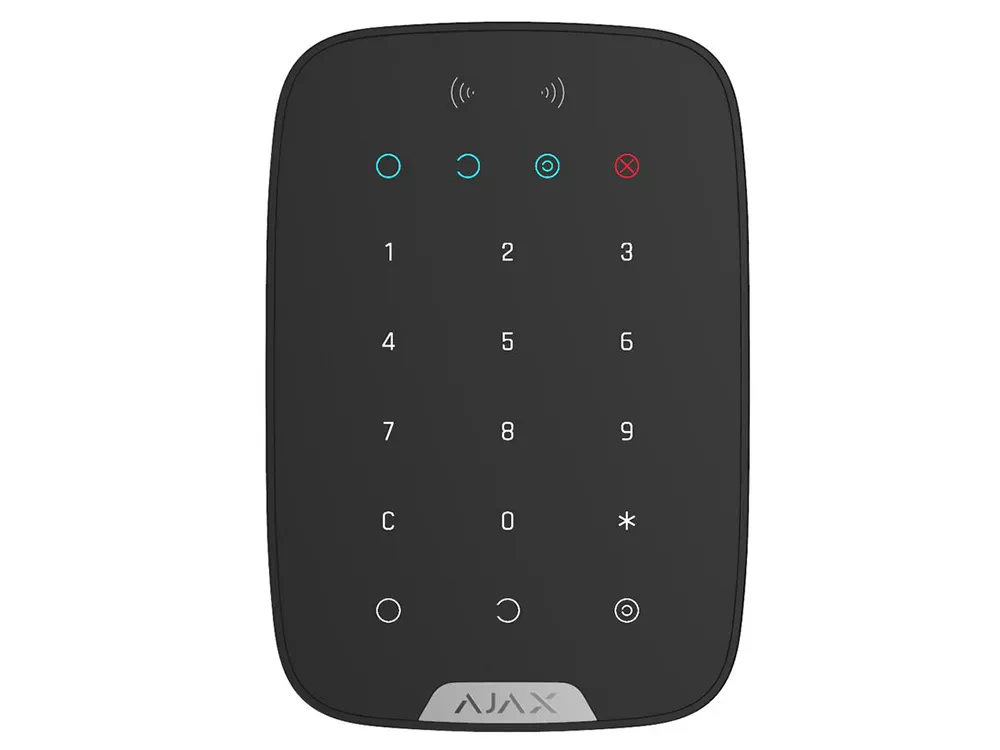 Беспроводная сенсорная клавиатура Ajax KeyPad, Чёрный