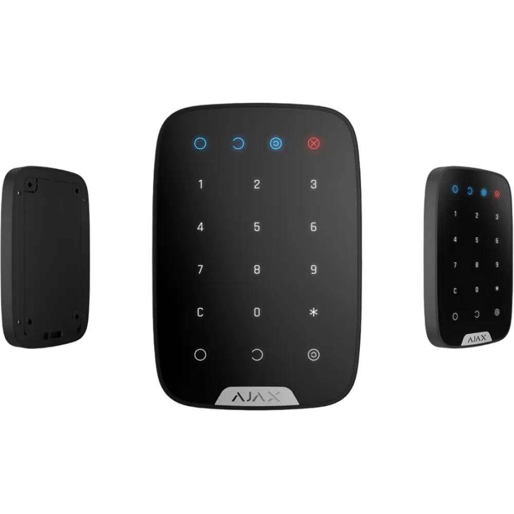 Беспроводная сенсорная клавиатура Ajax KeyPad, Чёрный
