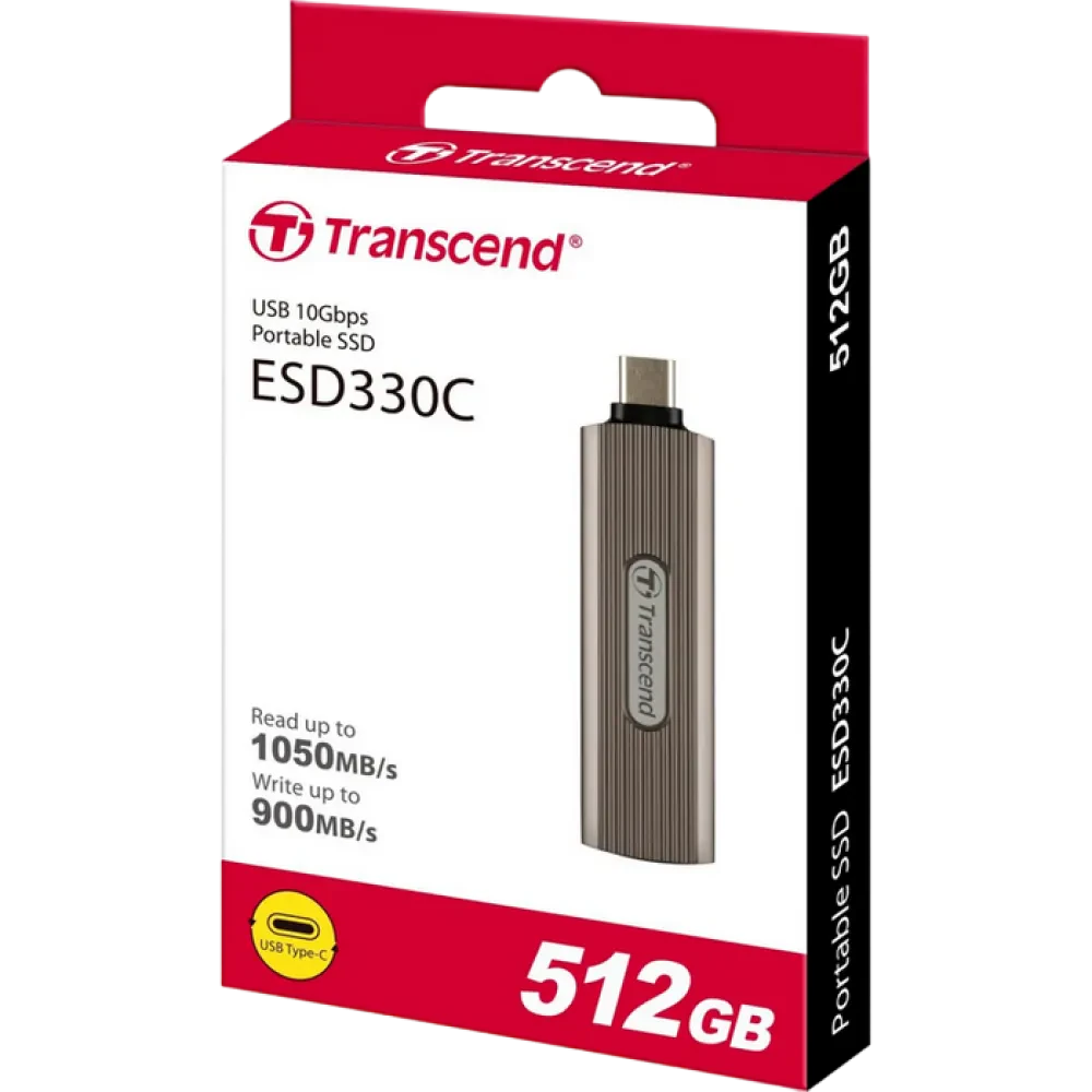 SSD portabil extern Transcend ESD330C, 512 GB, Cafeniu (TS512GESD330C)