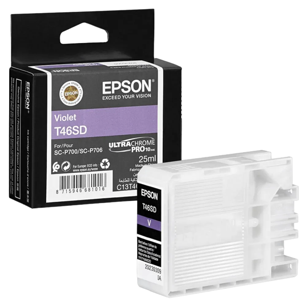 Cartuș de cerneală Epson T46S UltraChrome Pro 10, 25ml, Violet