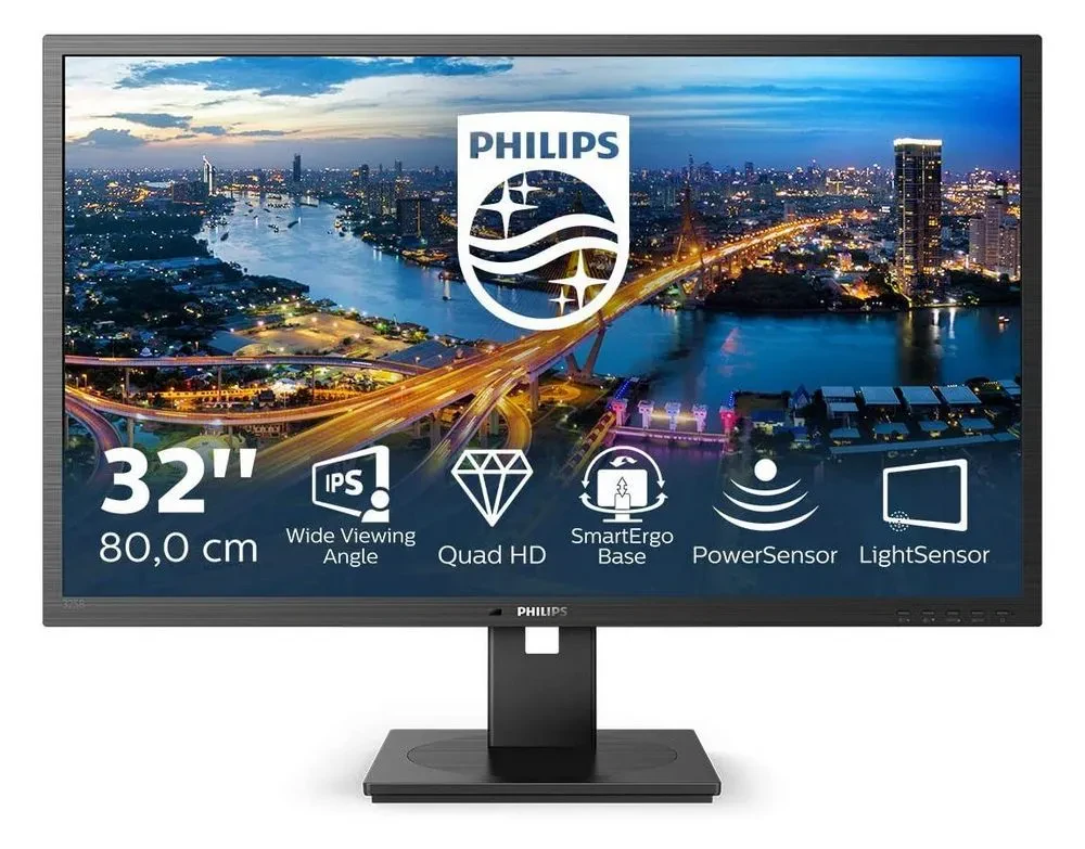 31,5" Monitor Philips 325B1L, IPS 2560x1440 WQHD, Negru