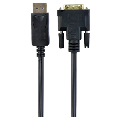 Видео кабель Cablexpert CC-DPM-DVIM-3M, DisplayPort (M) - DVI-D (M), 3м, Чёрный