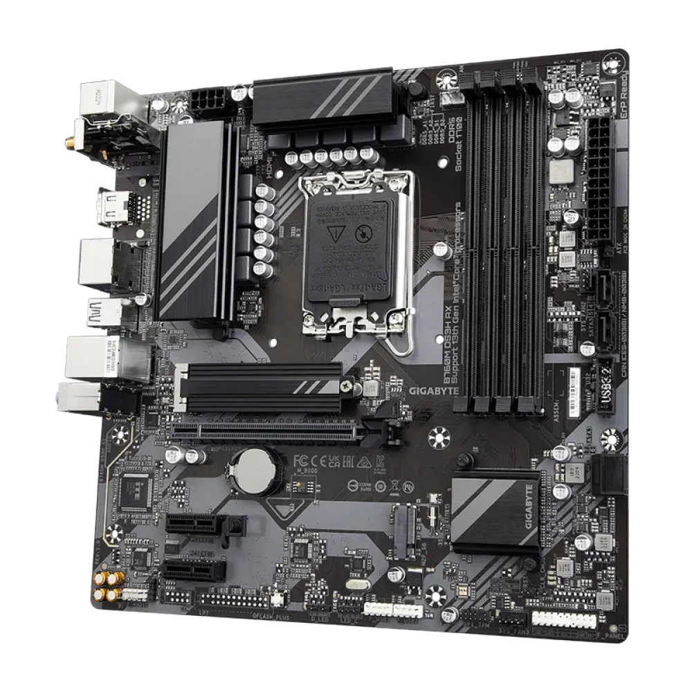 Материнская плата Gigabyte B760M DS3H AX, LGA1700, Intel B760, Micro-ATX