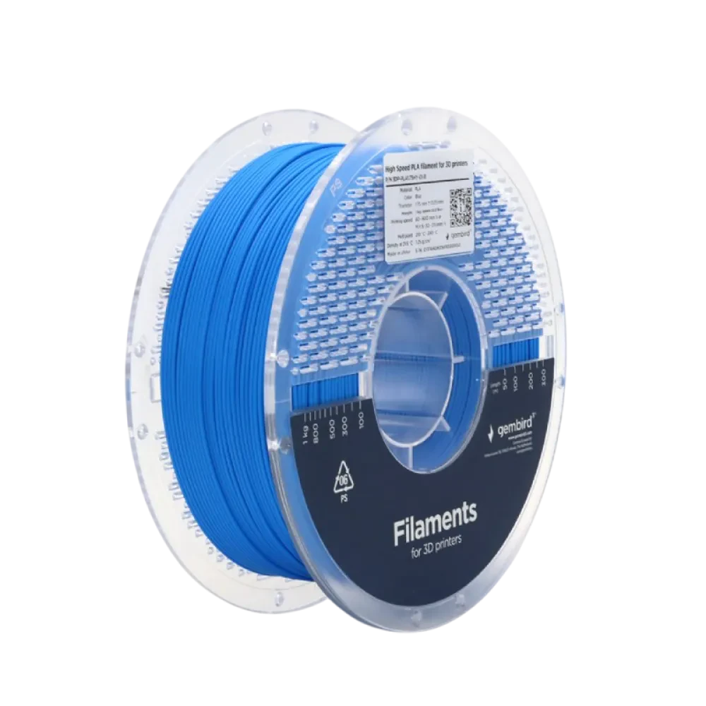 Filament pentru imprimantă 3D Gembird 3DP-PLA1.75HY-01-B, PLA, Albastru, 1.75 mm, 1kg