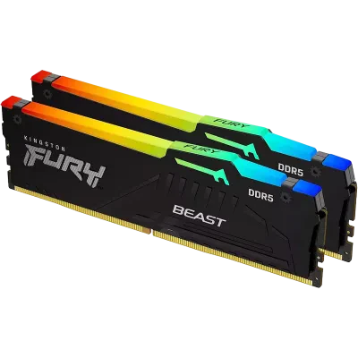 Memorie RAM Kingston FURY Beast RGB, DDR5 SDRAM, 6000 MHz, 32 GB, KF560C30BBEAK2-32