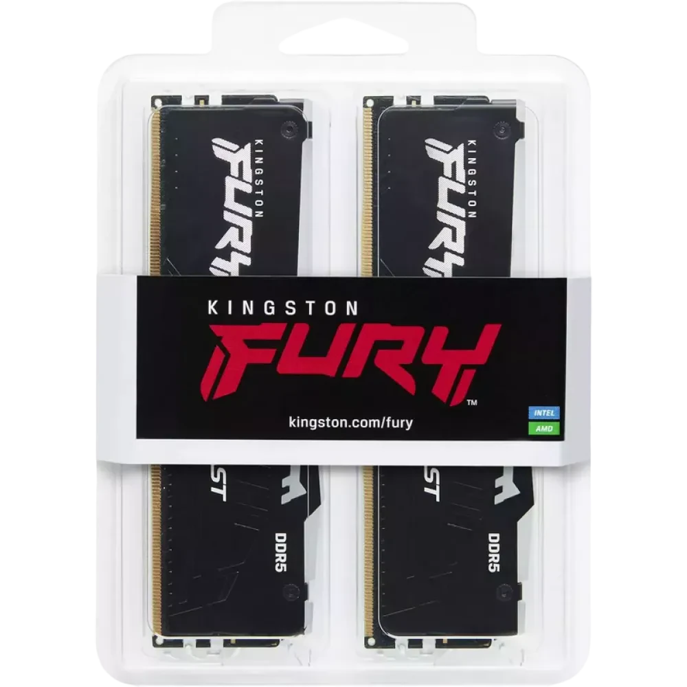 Memorie RAM Kingston FURY Beast RGB, DDR5 SDRAM, 6000 MHz, 32 GB, KF560C30BBEAK2-32