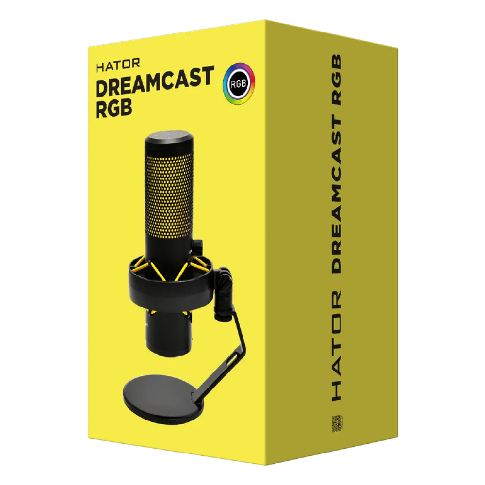 Microfon Gaming HATOR Dreamcast RGB, USB, Negru