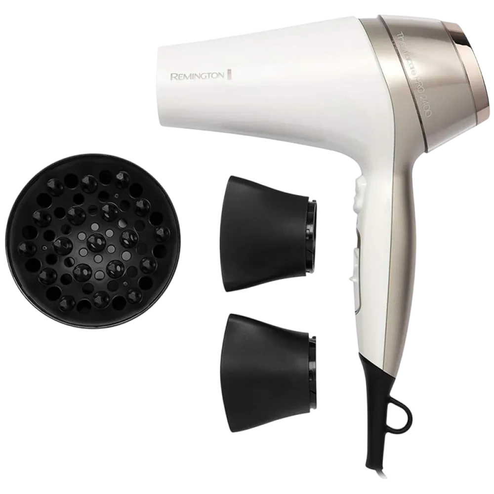 Uscător de păr Remington Thermacare Pro D5720, 2400W, Alb