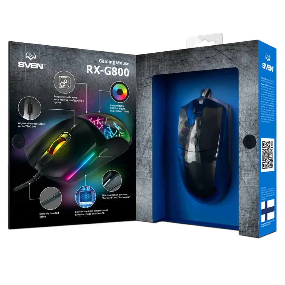 Игровая мышь SVEN RX-G800, Чёрный