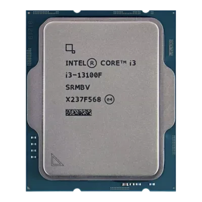 Процессор Intel Core i3-13100F, Нет встроенной графики, Tray