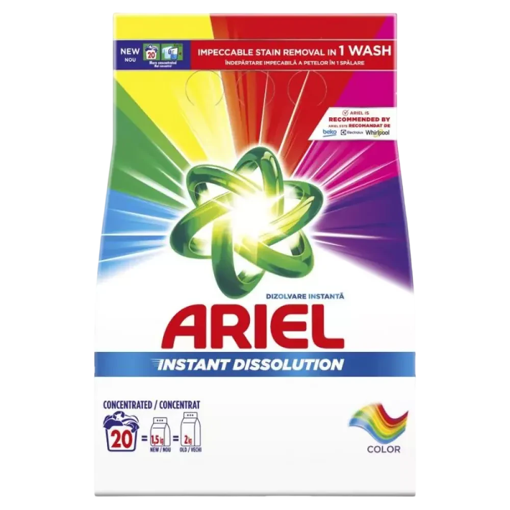 Detergent de rufe Ariel Color, 1.5 kg