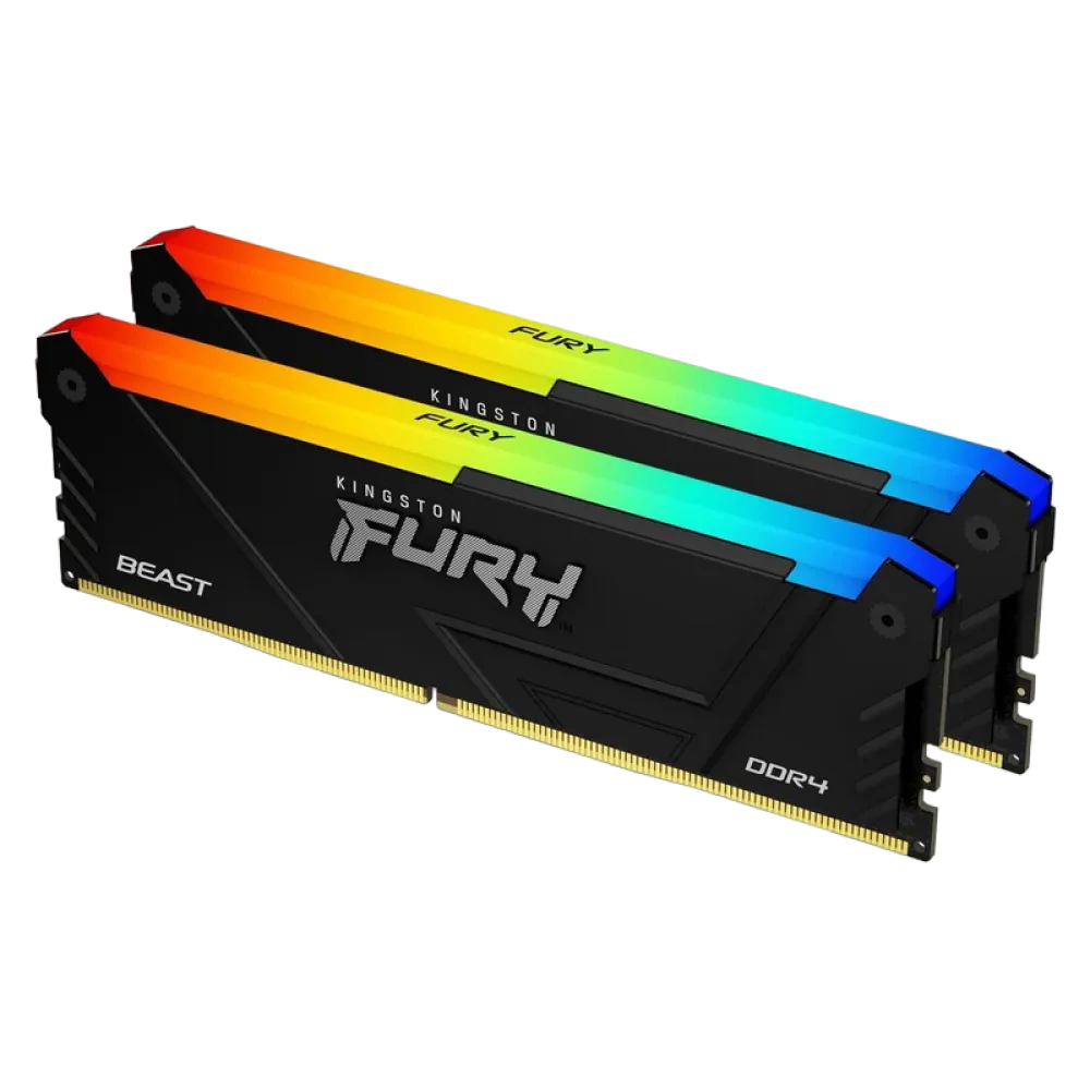 Memorie RAM Kingston FURY Beast RGB, DDR4 SDRAM, 3200 MHz, 32 GB, KF432C16BB12AK2/32