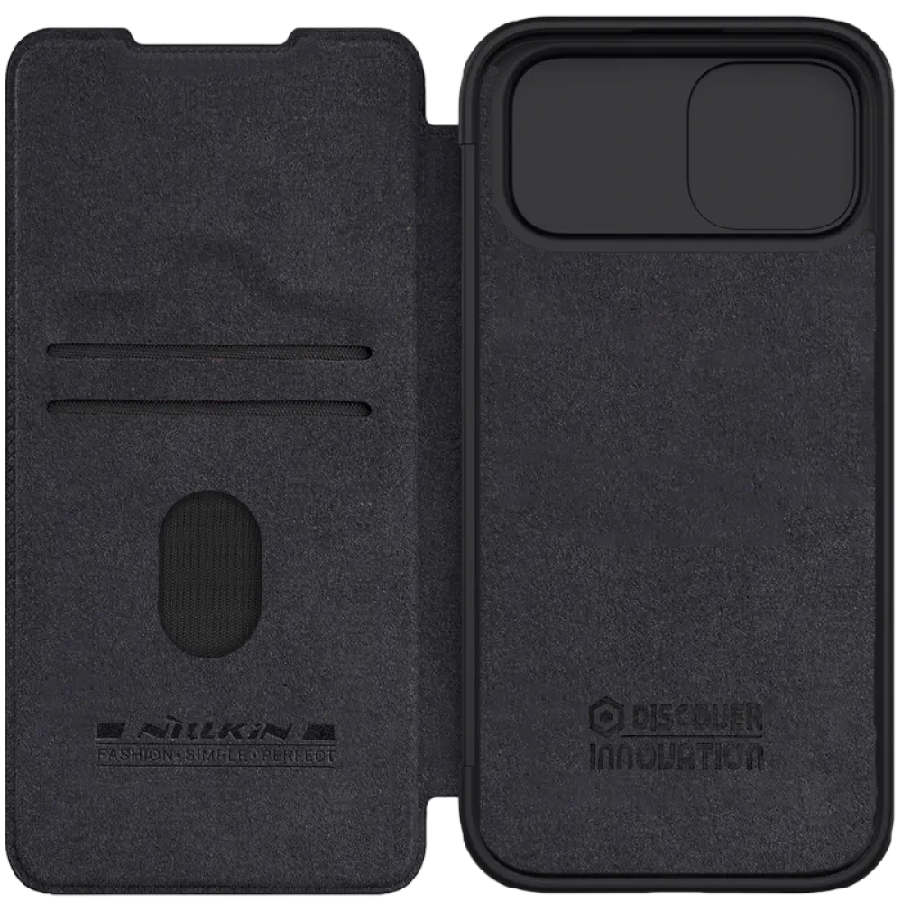 Чехол книжка Nillkin iPhone 15 - Qin Pro, Чёрный