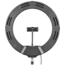 Lampă circulară Cellularline Selfie Ring Pro – Universale, Negru