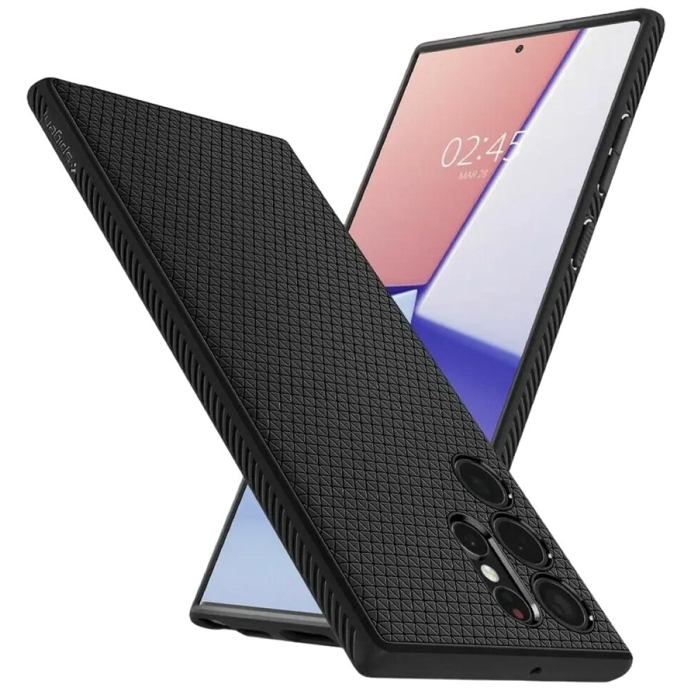Чехол Spigen Samsung S22+, Liquid Air, Матовый черный