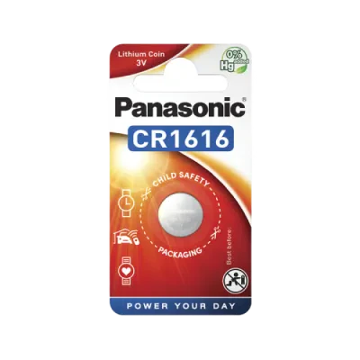Дисковые батарейки Panasonic CR-1616EL, CR1616, 1шт.
