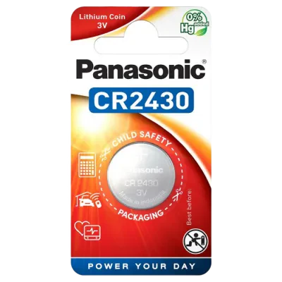 Дисковые батарейки Panasonic CR-2430EL, CR2430, 1шт.