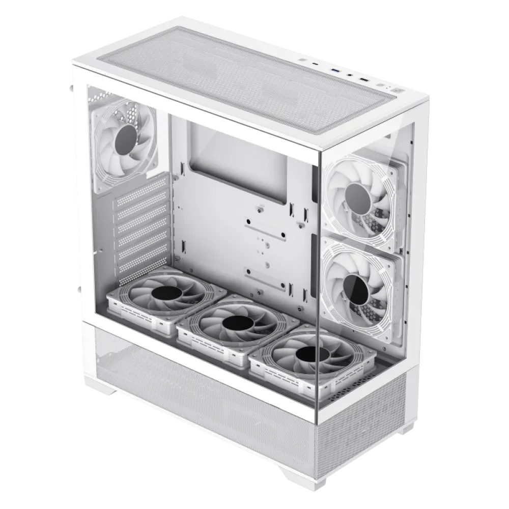 Carcasă PC Gamemax VISTA, Midi-Tower, Fără PSU, Alb