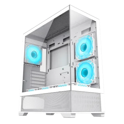 Carcasă PC Gamemax VISTA, Midi-Tower, Fără PSU, Alb