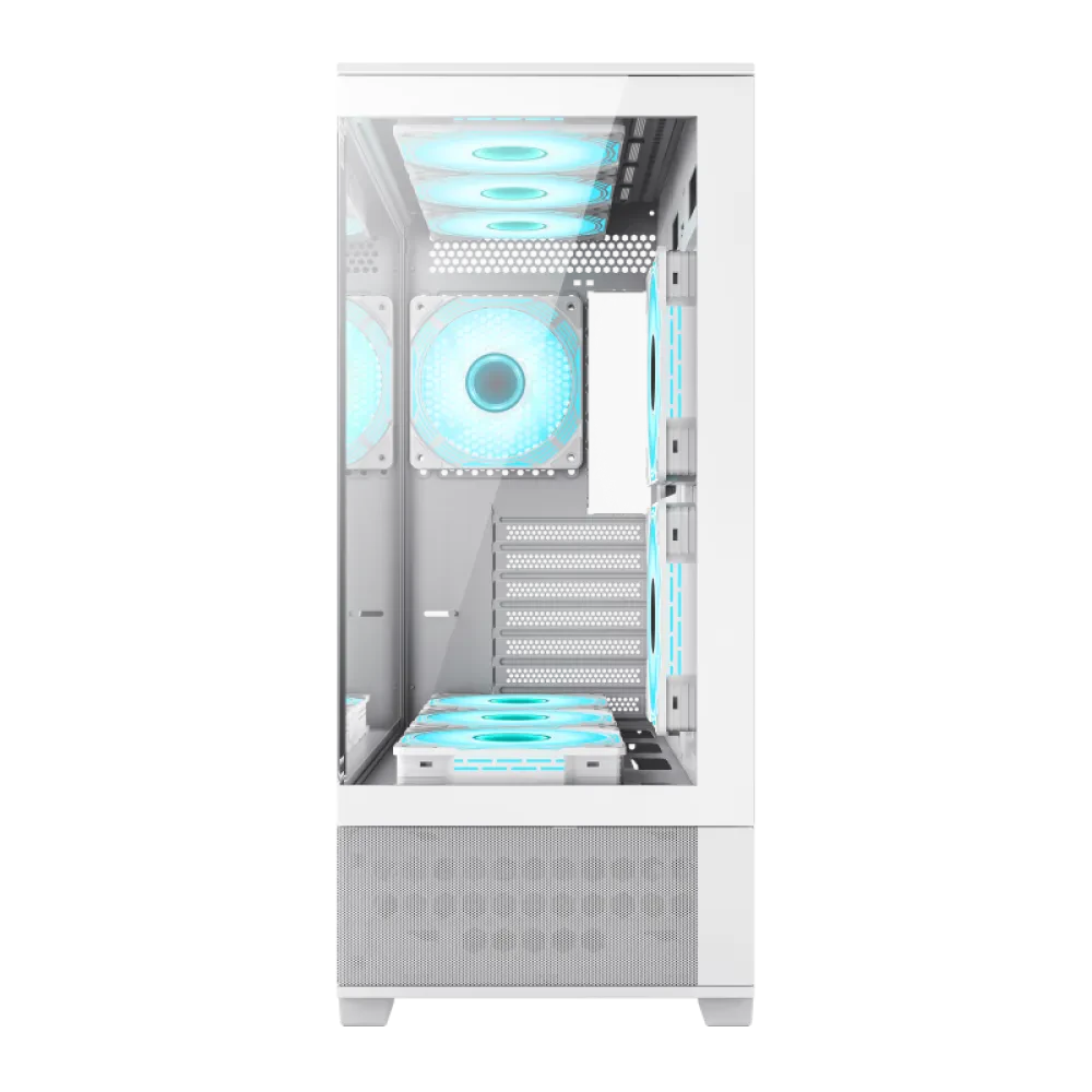 Carcasă PC Gamemax VISTA, Midi-Tower, Fără PSU, Alb