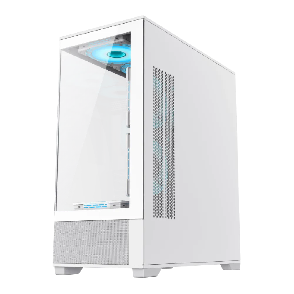 Carcasă PC Gamemax VISTA, Midi-Tower, Fără PSU, Alb