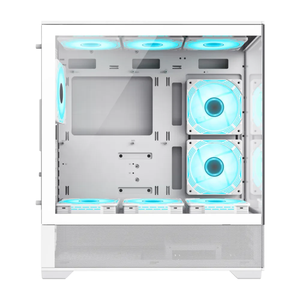 Carcasă PC Gamemax VISTA, Midi-Tower, Fără PSU, Alb