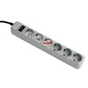 Сетевой фильтр Gembird GMB SPG6-B-6C, 6 Розеток, 1,8 м, Серый