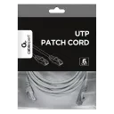 Патч-корд Cablexpert PP6U-5M, Cat6 UTP, 5м, Серый