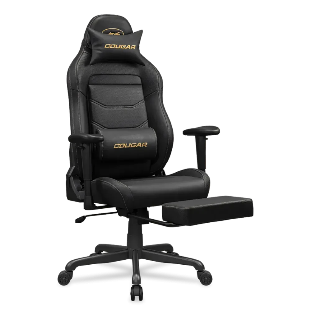 Scaun Gaming Cougar Explore Neo, PVC Piele, Negru | Auriu