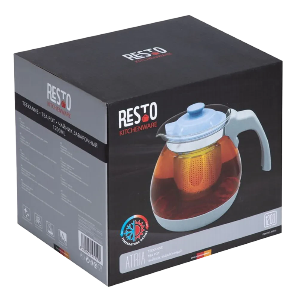 Ceainic cu infuzor RESTO 90510, 1.2L, Gri