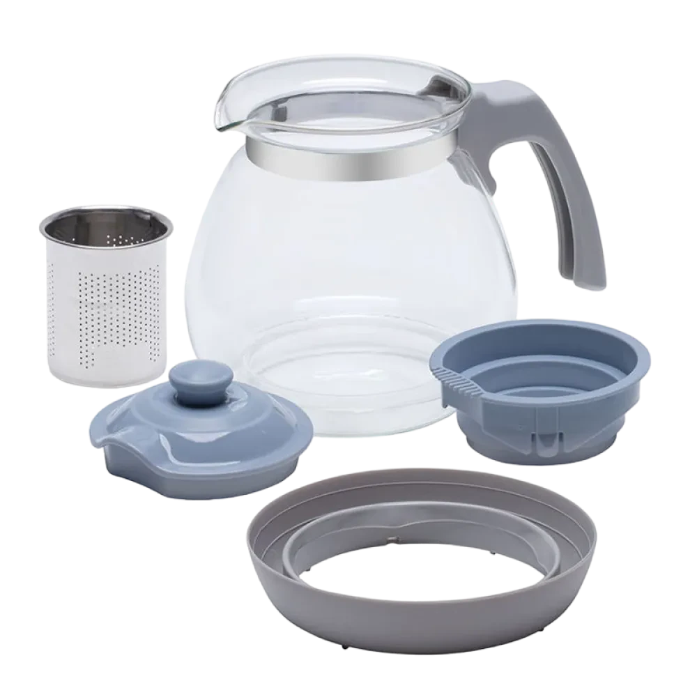 Ceainic cu infuzor RESTO 90510, 1.2L, Gri
