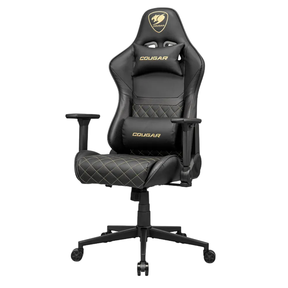 Scaun Gaming Cougar Armor One V2 Gold, PVC Piele, Negru | Auriu