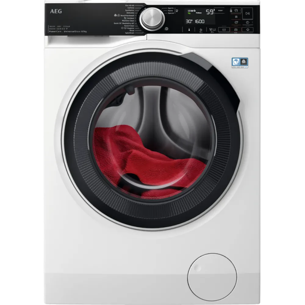 Стирально-сушильная машина AEG LWR85865O, 8кг, Белый