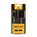 Видео/Audio конвертер Cablexpert A-HDMI-VGA-03, HDMI (M) - VGA D-Sub, 0,15м, Чёрный