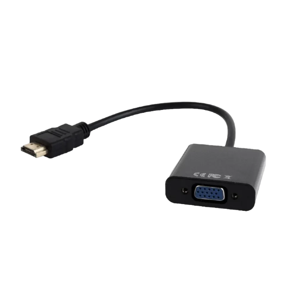 Видео/Audio конвертер Cablexpert A-HDMI-VGA-03, HDMI (M) - VGA D-Sub, 0,15м, Чёрный