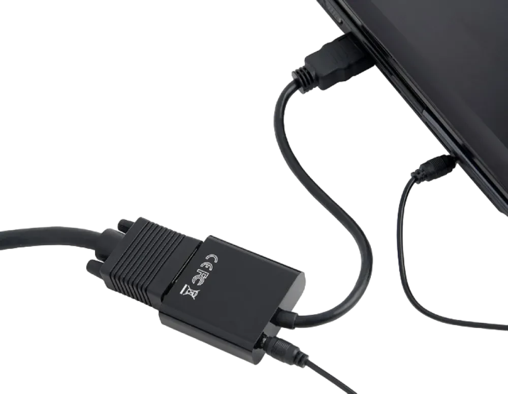 Видео/Audio конвертер Cablexpert A-HDMI-VGA-03, HDMI (M) - VGA D-Sub, 0,15м, Чёрный