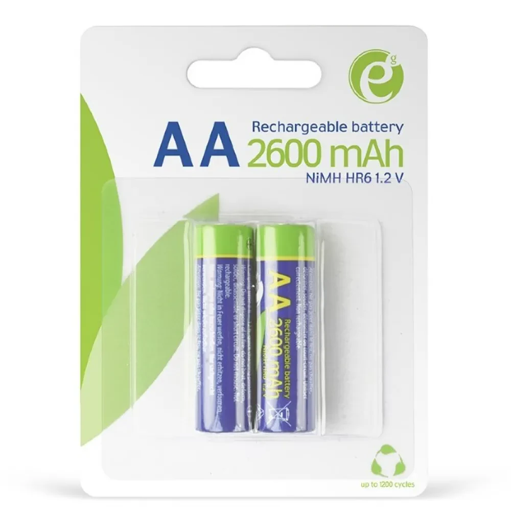 Аккумуляторы Energenie EG-BA-AA26-01, AA, 2600мА·ч, 2шт.
