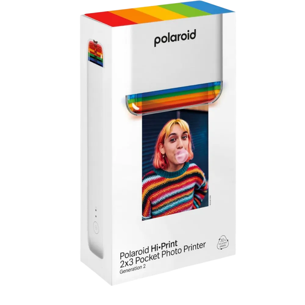 Imprimantă foto Polaroid Hi-Print 2x3 Generation 2 + Paper, 54 x 86 mm, Alb