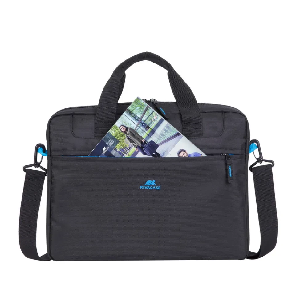 Geantă pentru Laptop RivaCase Regent, 15.6", Poliester, Negru