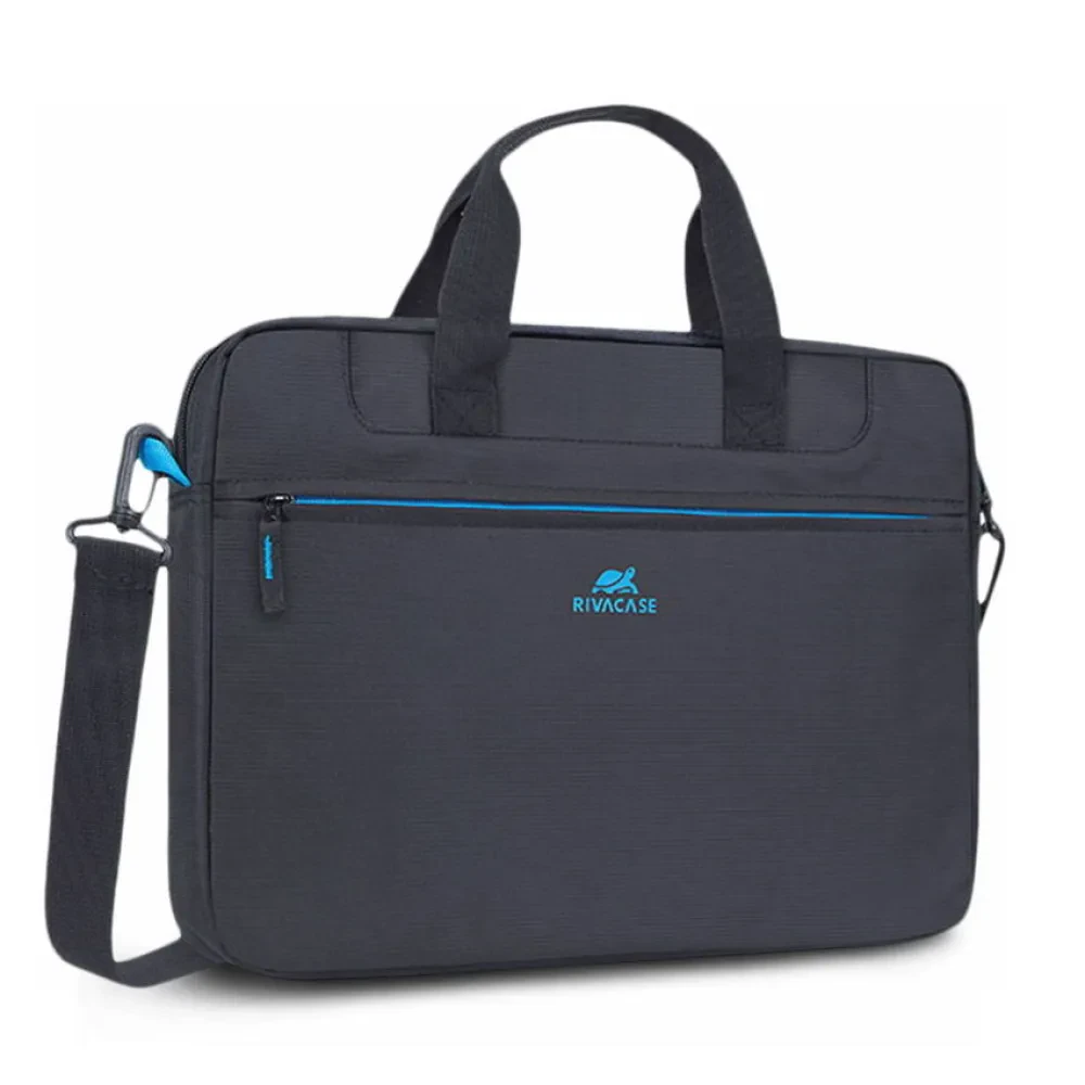 Geantă pentru Laptop RivaCase Regent, 15.6", Poliester, Negru