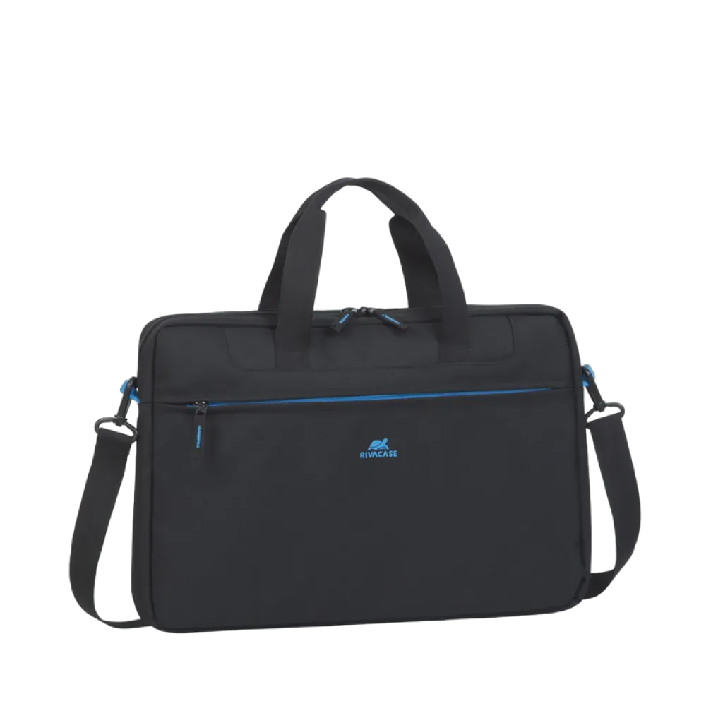 Geantă pentru Laptop RivaCase Regent, 15.6", Poliester, Negru