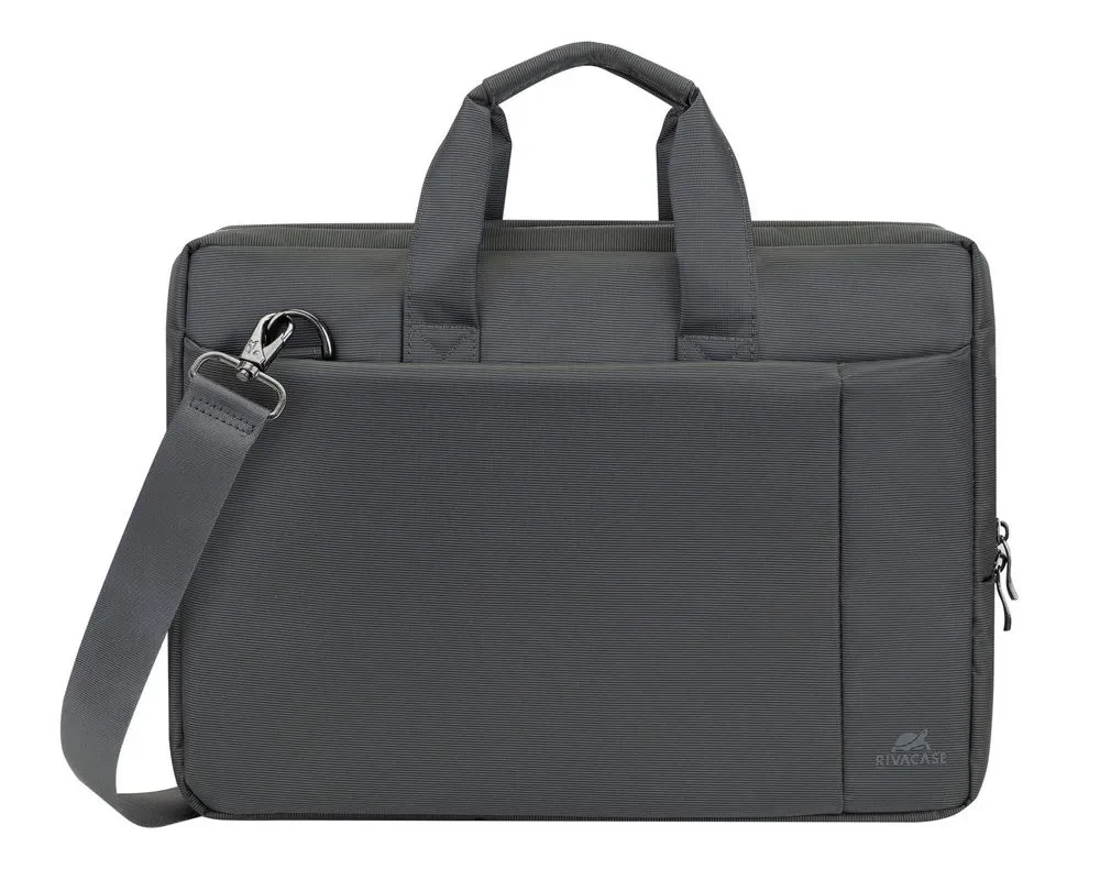 Geantă pentru Laptop Rivacase Central, 15.6", Poliester, Gri