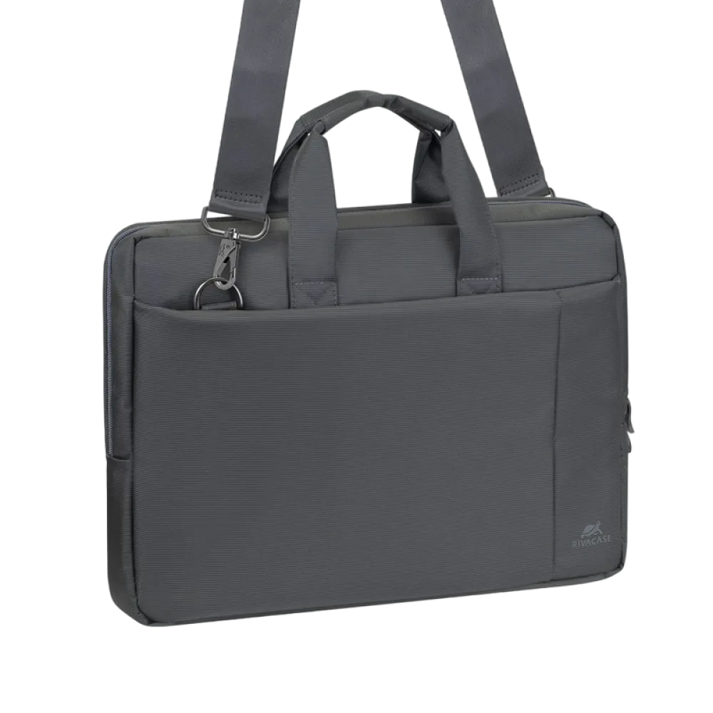 Geantă pentru Laptop Rivacase Central, 15.6", Poliester, Gri