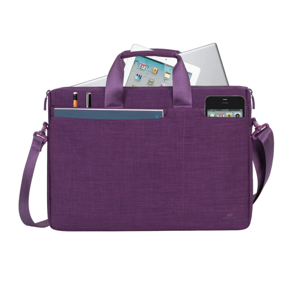 Geantă pentru Laptop Rivacase Biscayne, 15.6", Poliester, Violet