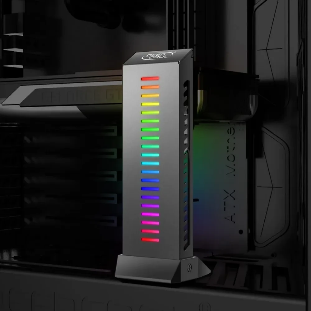 Suport pentru placă grafică Deepcool GH-01 A-RGB, Negru