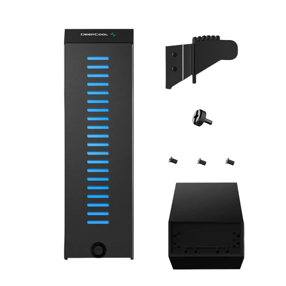 Suport pentru placă grafică Deepcool GH-01 A-RGB, Negru