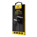 Переходник Cablexpert A-VGA-HDMI-02, VGA D-Sub (M) - HDMI (F) + VGA, 0.15 м, Чёрный