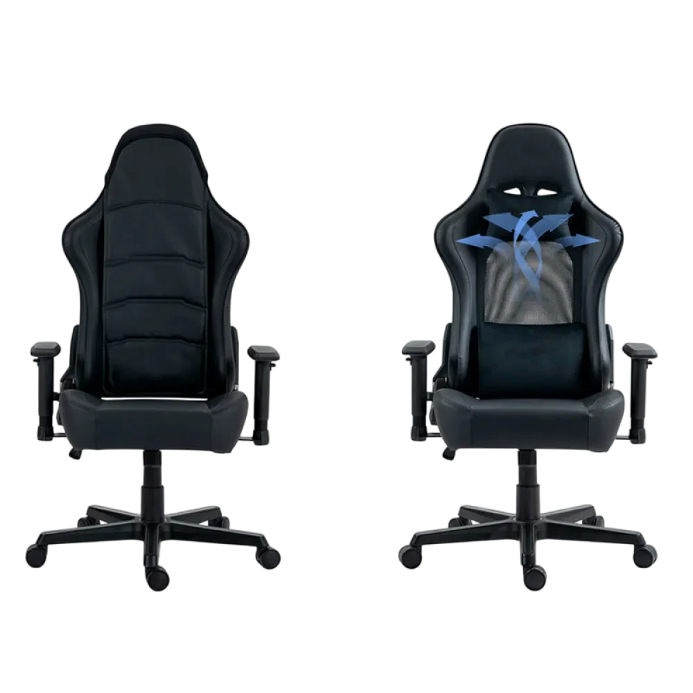 Scaun Gaming Lumi CH09-10, PVC Piele, Negru