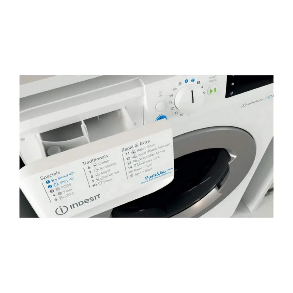 Стирально-сушильная машина Indesit BDE 76435 WSV EE, 7кг, Белый